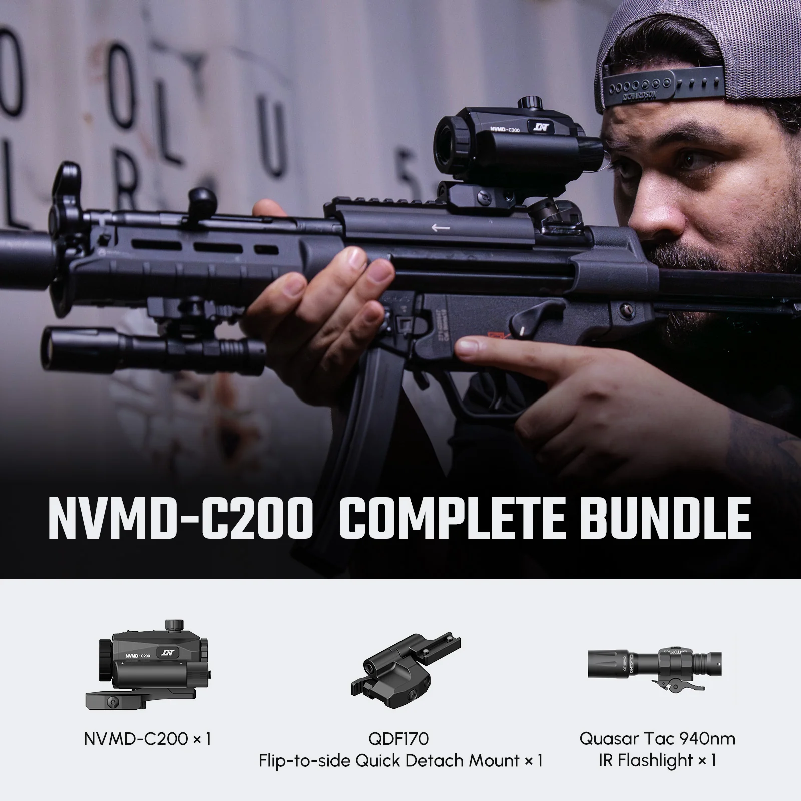 NVMD-C200 Night Vision Multi-Purpose Device - Red Dot Magnifier, Standalone Scope, Clip-On, Action Camera - Image 3