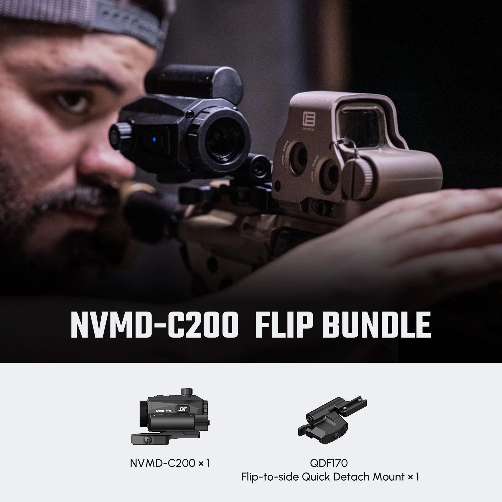 NVMD-C200 Night Vision Multi-Purpose Device - Red Dot Magnifier, Standalone Scope, Clip-On, Action Camera - Image 4